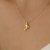 Nox Jewelry 925 Ayar Gümüş Yunus Balığı Kolye Gold